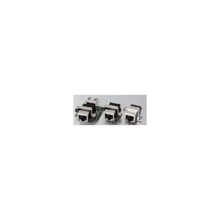 Amphenol Modular Connectors / Ethernet Connectors Rugged Rj R/A Pcb Tail 8Pin Yel/Grn MRJ538401